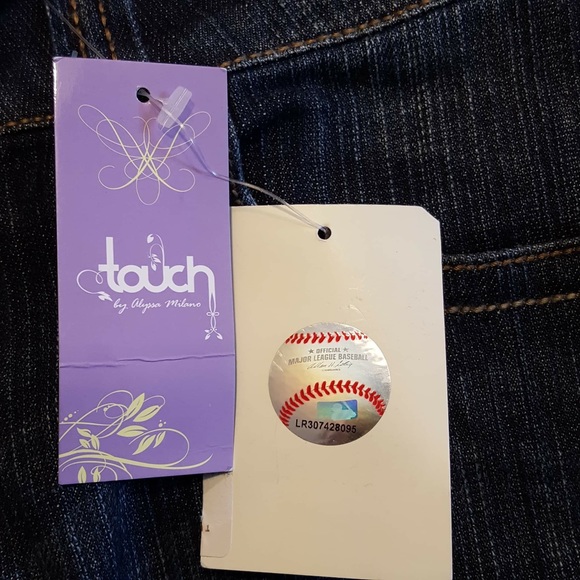 Touch Chicago White Sox Embroidered Blue Denim Jeans Size 24 - Picture 6 of 8